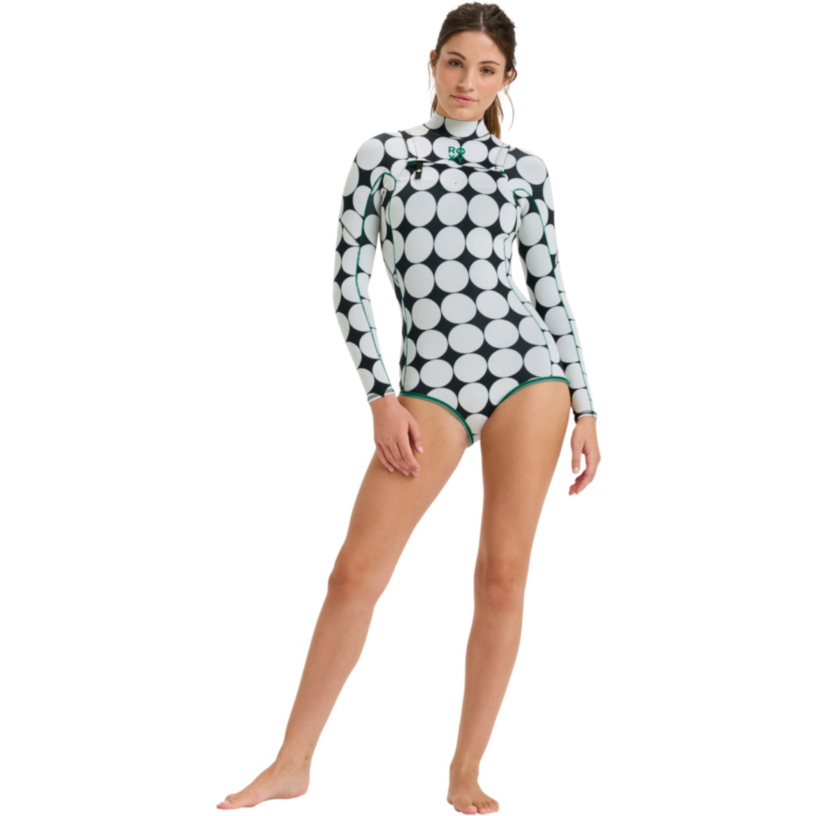 2026 Roxy Womens Rise Natural 1.5mm Long Sleeve Chest Zip Springsuit Wetsuit 26BW243502 - Salt Crystal
